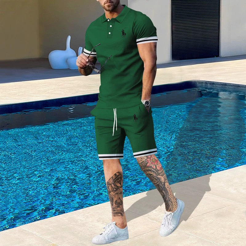 Men's casual loose short-sleeved suit