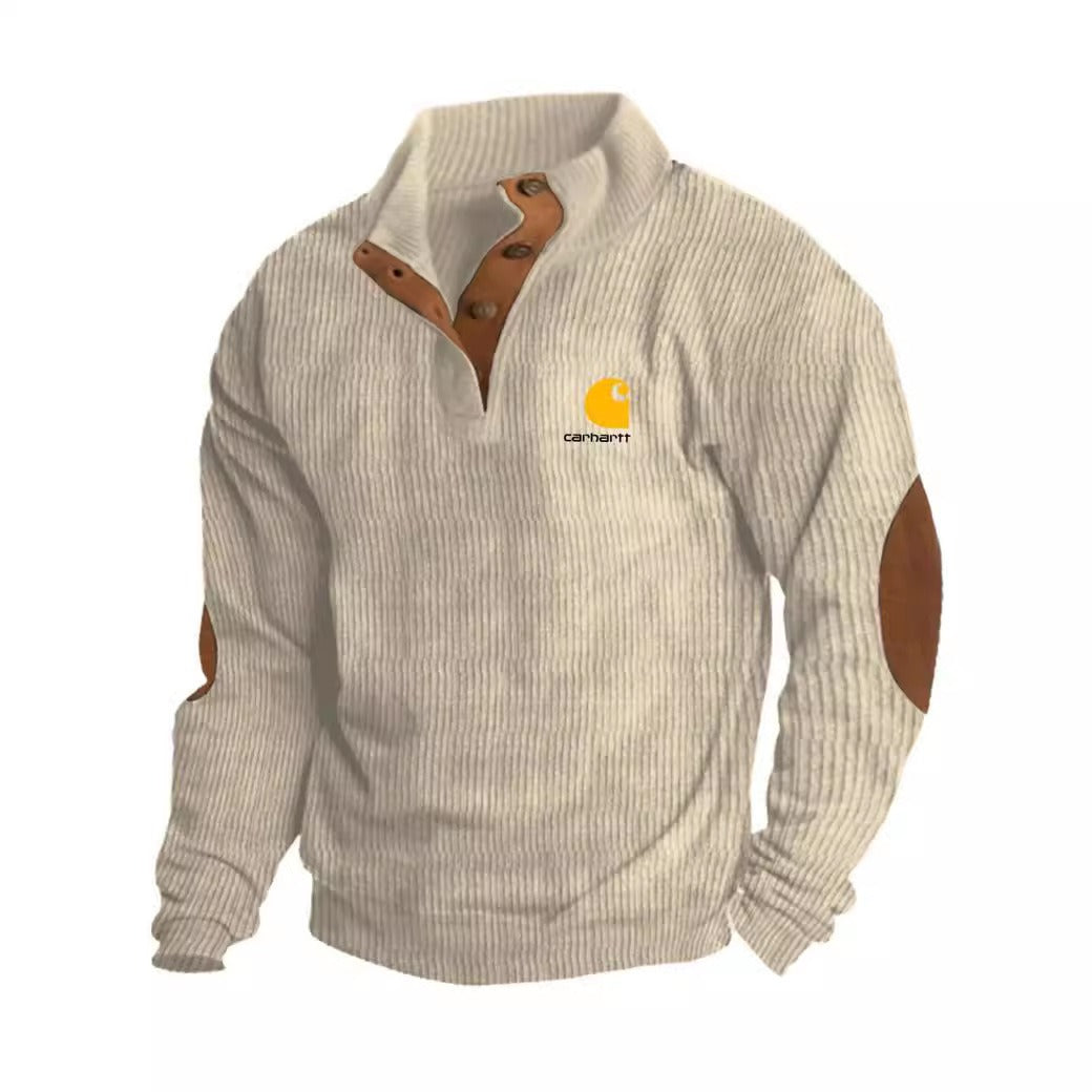 Pullover Henley Men's Casual  Loose  Sleeve T-Shirt