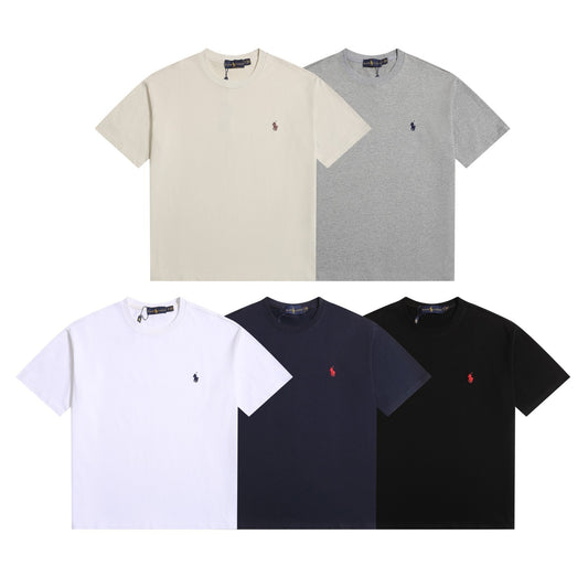 Classic Versatile Style Round Neck Short Sleeve Fashion Simple High Street T-Shirt