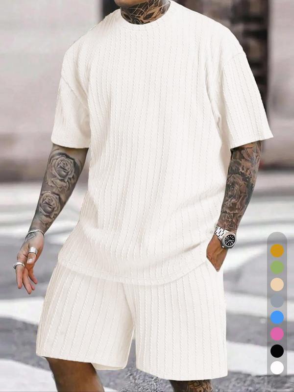 Men's Sports T-Shirt Shorts Two-Piece Set
