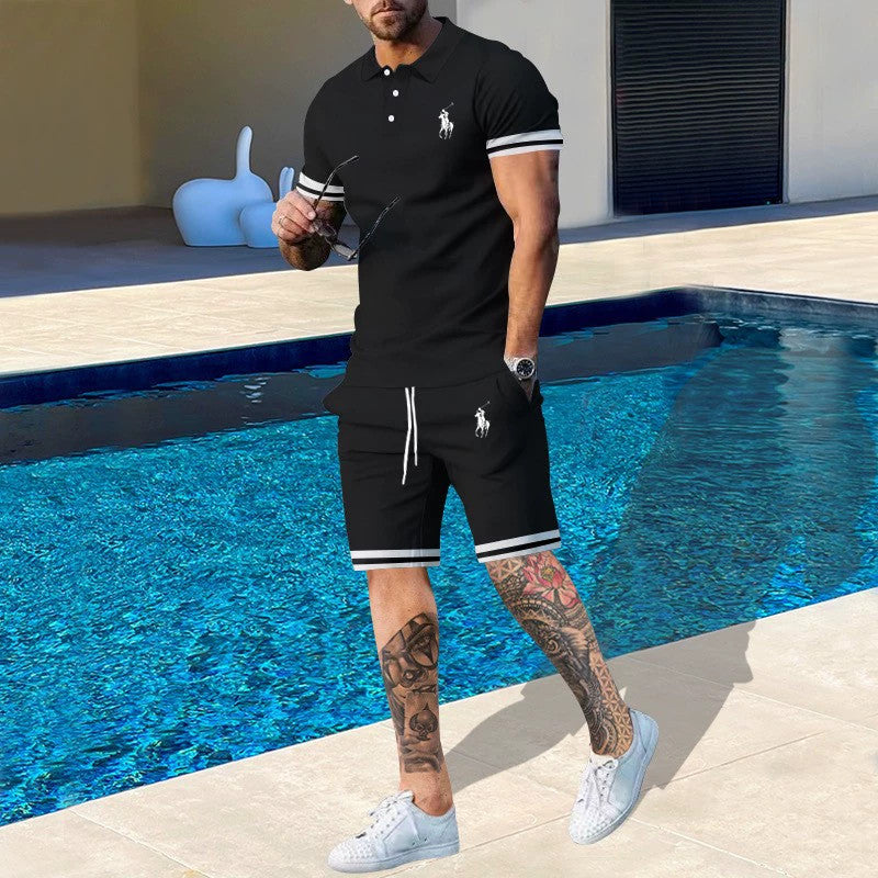 Men's casual loose short-sleeved suit