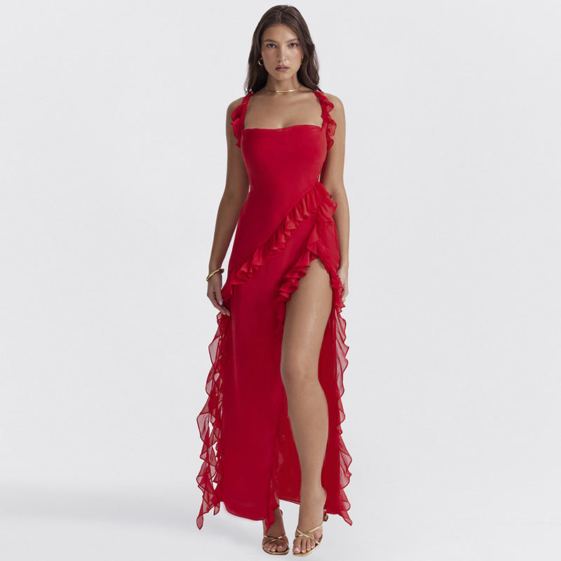 Viral Ruffle Maxi Dress LowCostShip