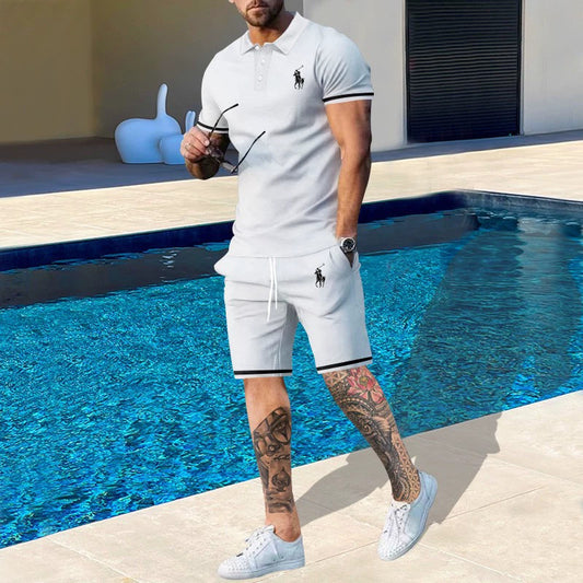 Men's casual loose short-sleeved suit