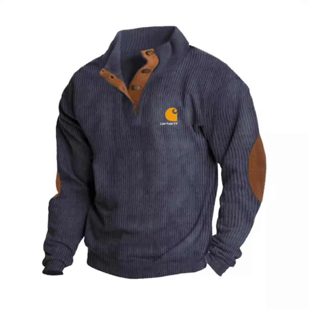 Pullover Henley Men's Casual  Loose  Sleeve T-Shirt