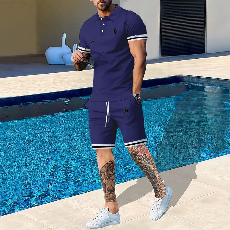Men's casual loose short-sleeved suit
