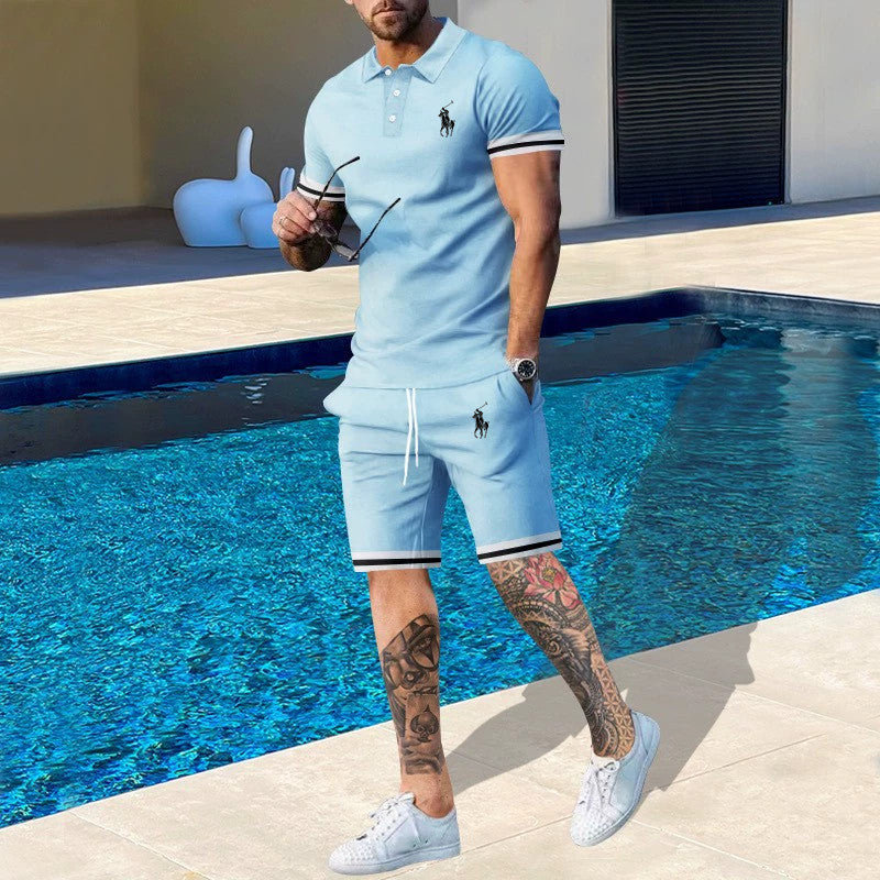 Men's casual loose short-sleeved suit
