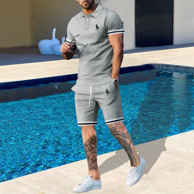 Men's casual loose short-sleeved suit