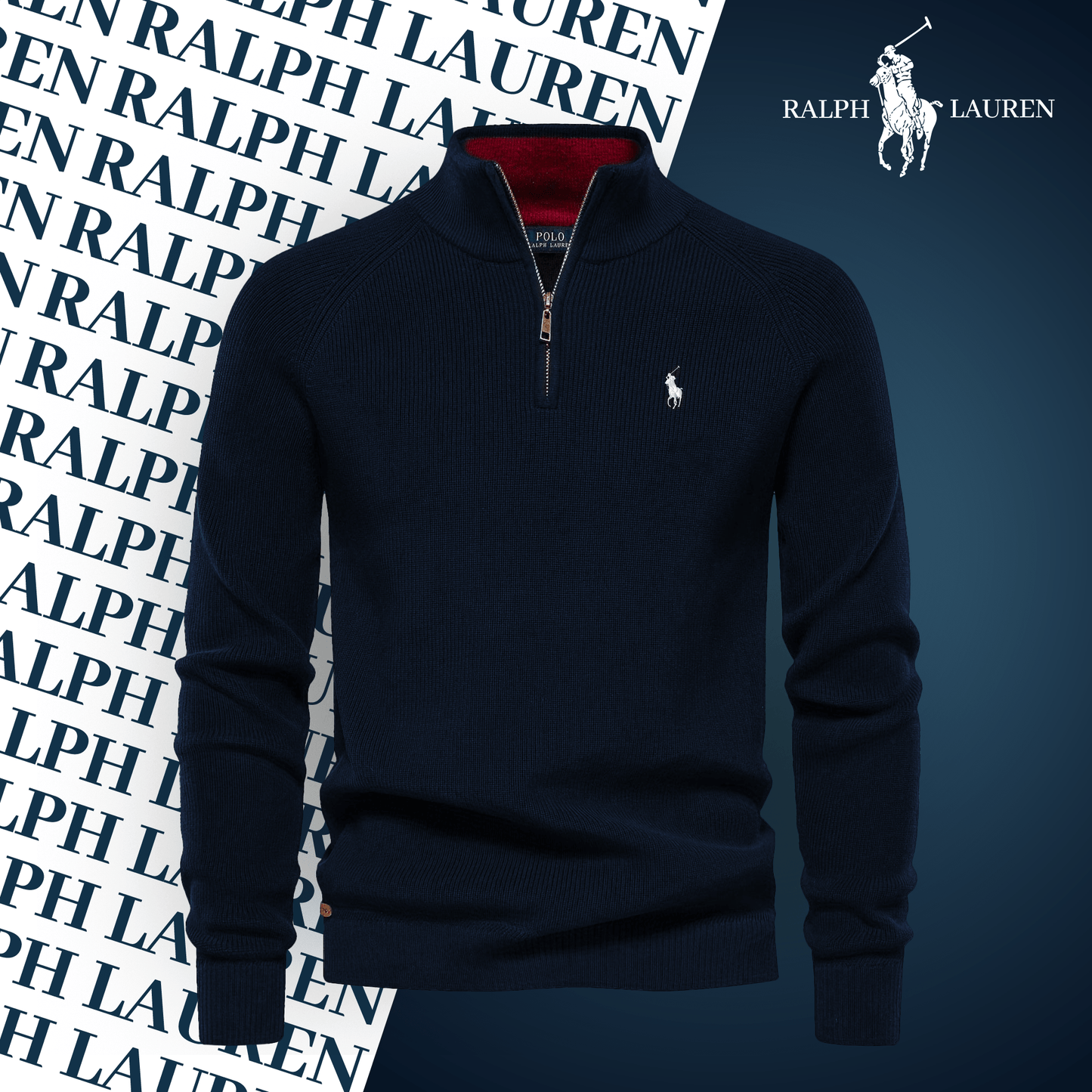 R&L Zip Neck Sweater (Last day of sale)
