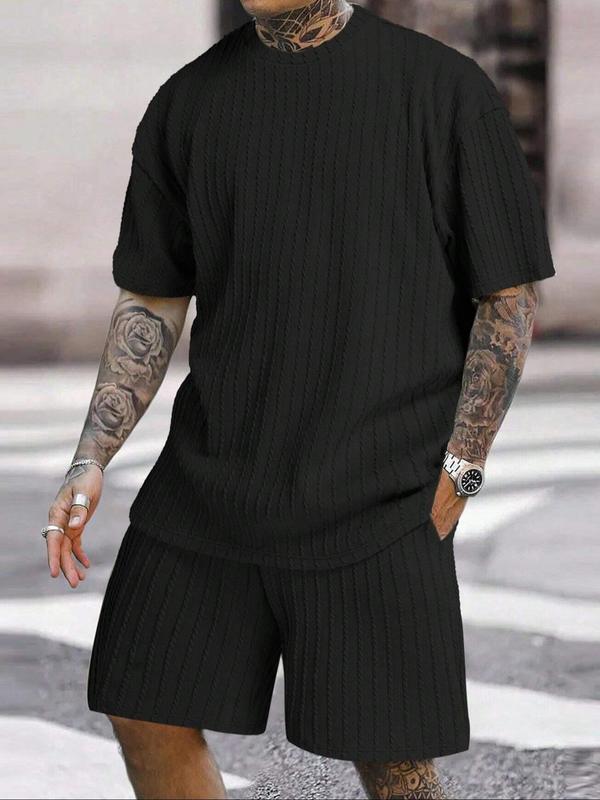 Men's Sports T-Shirt Shorts Two-Piece Set