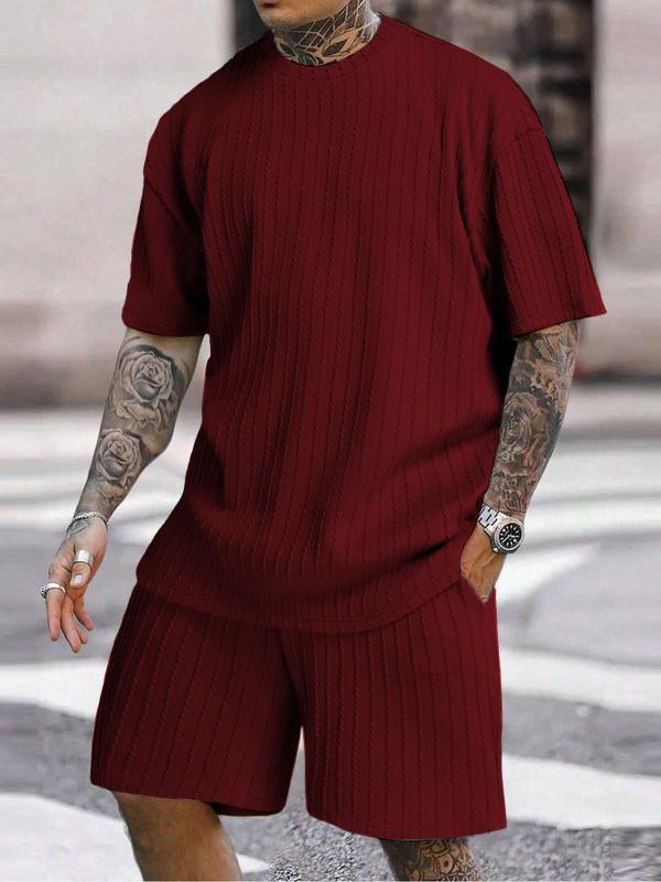 Men's Sports T-Shirt Shorts Two-Piece Set