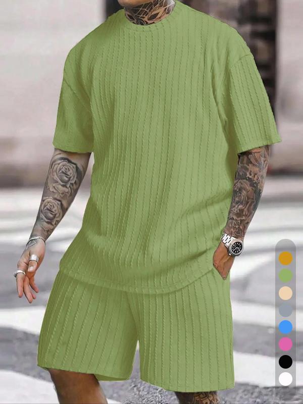 Men's Sports T-Shirt Shorts Two-Piece Set