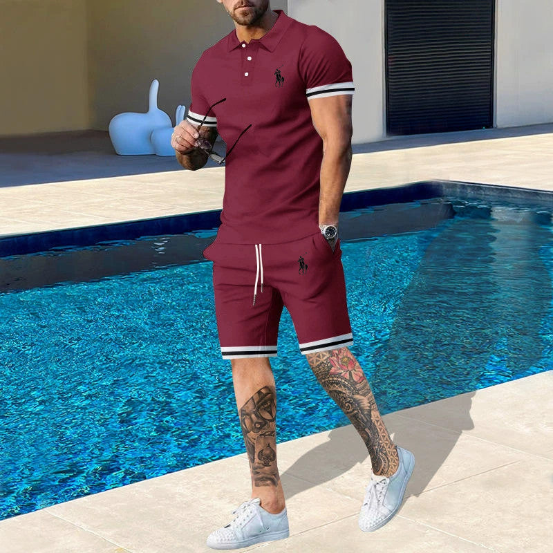 Men's casual loose short-sleeved suit
