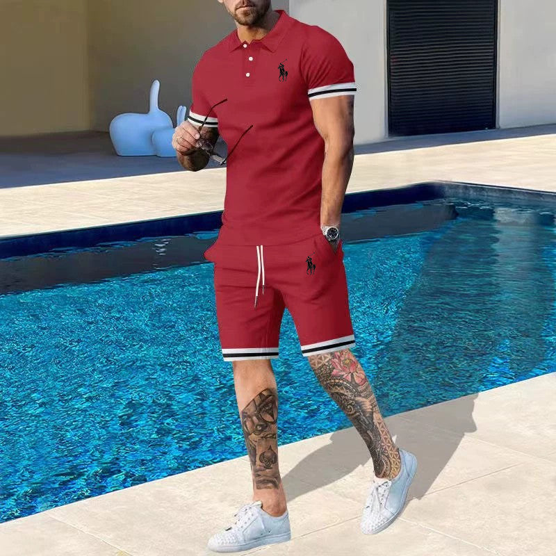 Men's casual loose short-sleeved suit