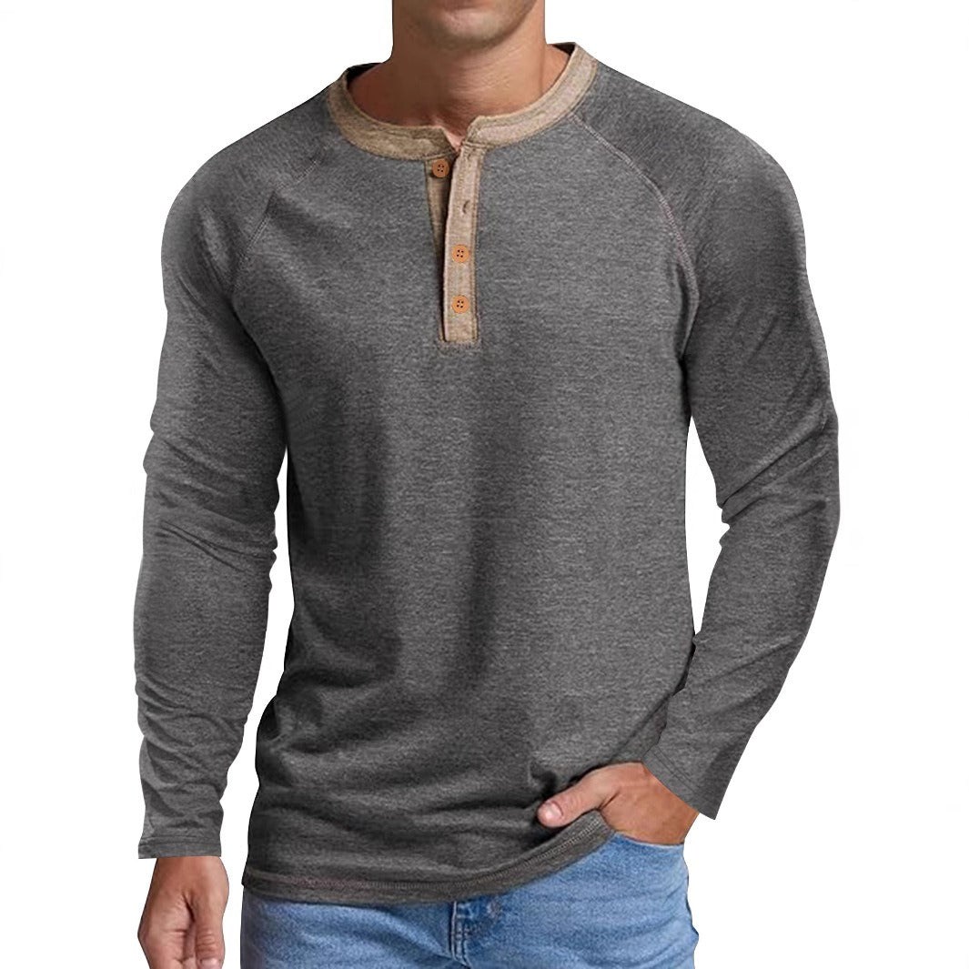 Men's Long Sleeve Crew Neck T-Shirt Daily Top