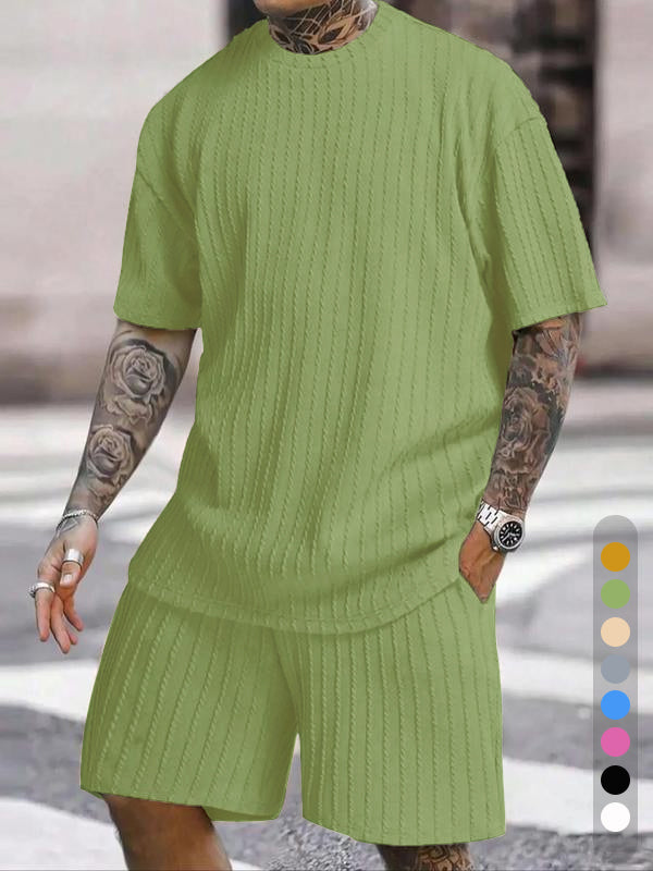 Men's Sports T-Shirt Shorts Two-Piece Set