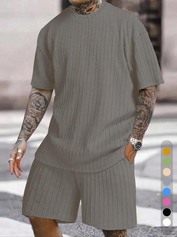 Men's Sports T-Shirt Shorts Two-Piece Set