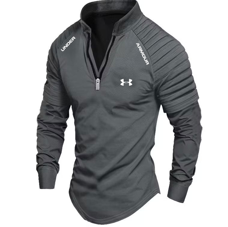 Men's Zip Long Sleeve Sports Casual Shirt