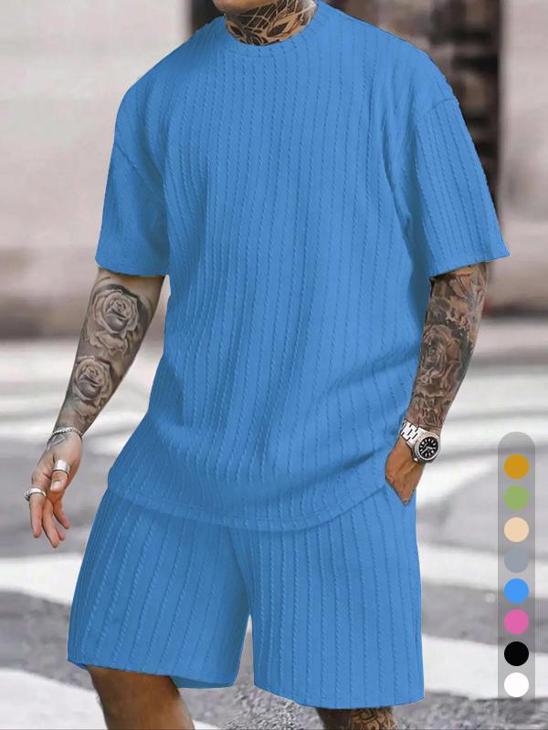 Men's Sports T-Shirt Shorts Two-Piece Set