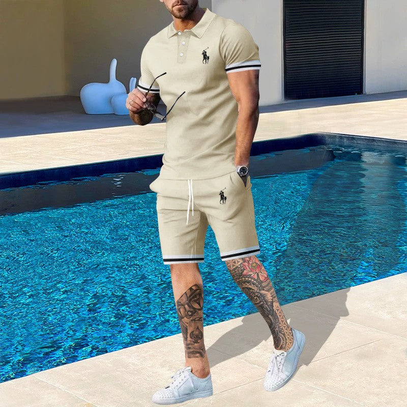 Men's casual loose short-sleeved suit