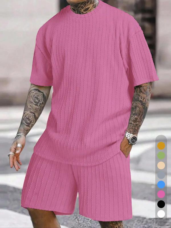 Men's Sports T-Shirt Shorts Two-Piece Set